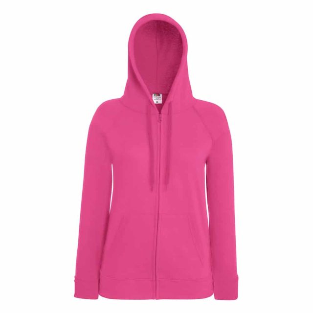 Jakna s kapuljačom ženska Fruit of the Loom Lady-Fit Lightweight Hooded Sweat Jacket